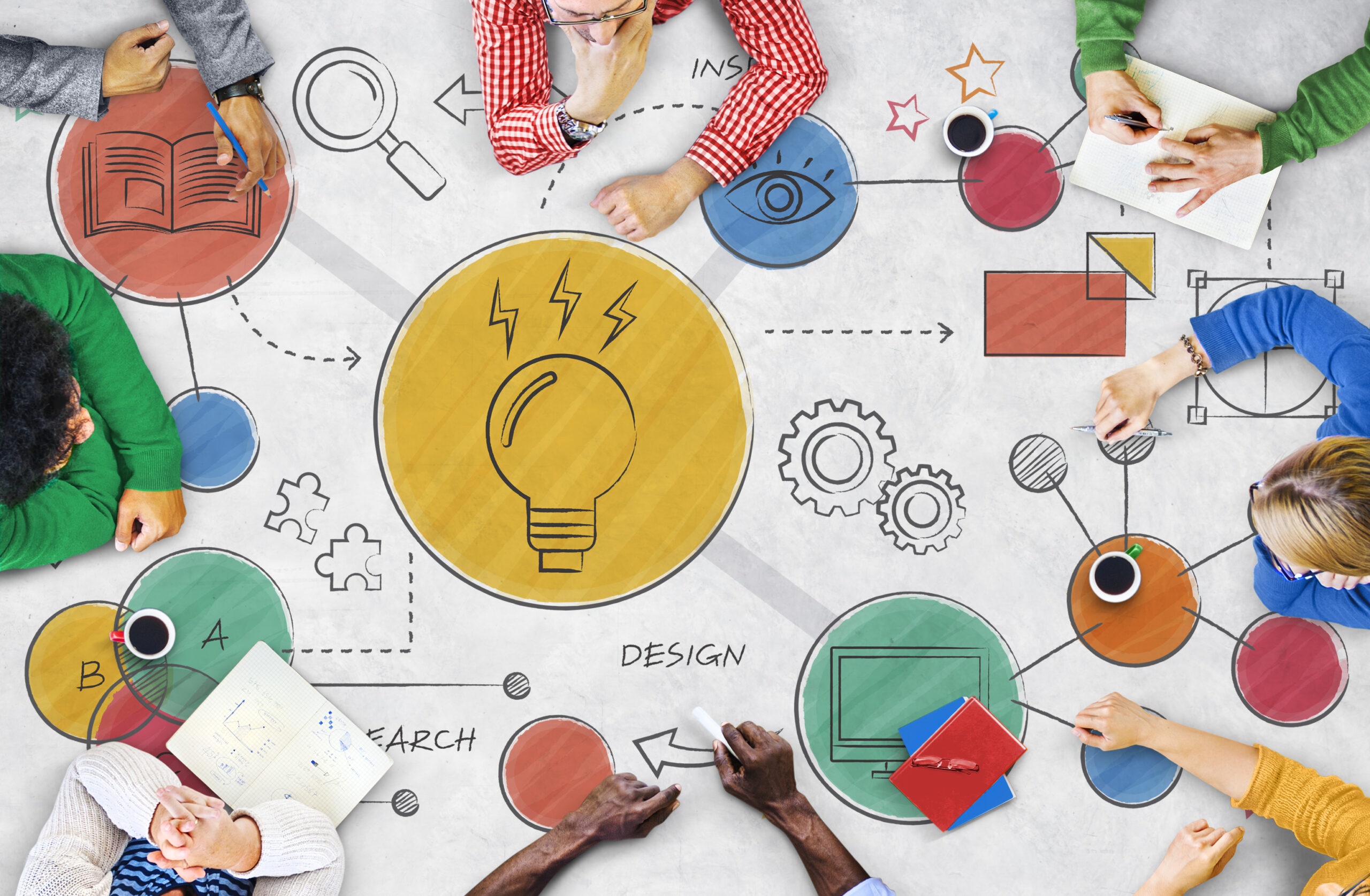 Light Bulb Ideas Creative Diagram Concept Formazione aziendale